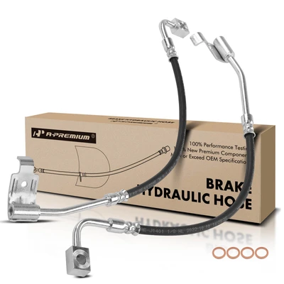 2 Pcs Rear Brake Hydraulic Hose