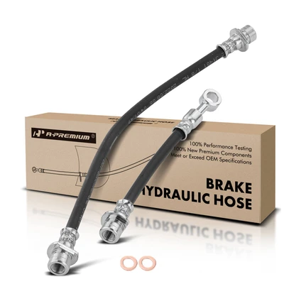 2 Pcs Rear Inner & Outer Brake Hydraulic Hose