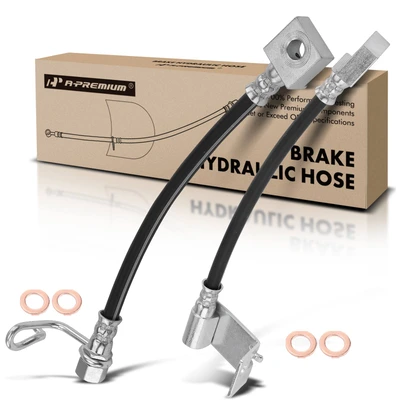 2 Pcs Rear Outer Brake Hydraulic Hose