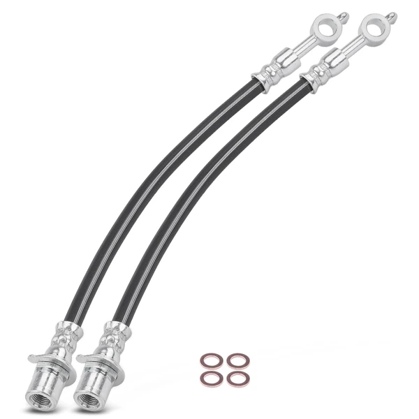 2 Pcs Rear Brake Hydraulic Hose for Ford Fusion 2009-2012 Lincoln MKZ