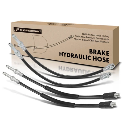 4 Pcs Front & Rear Brake Hydraulic Hose