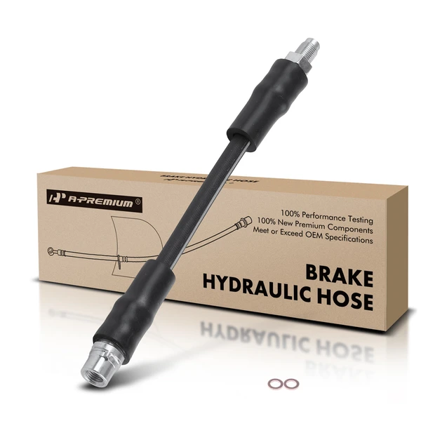 Rear Driver or Passenger Outer Brake Hydraulic Hose for Audi A8 Quattro 2004-2010