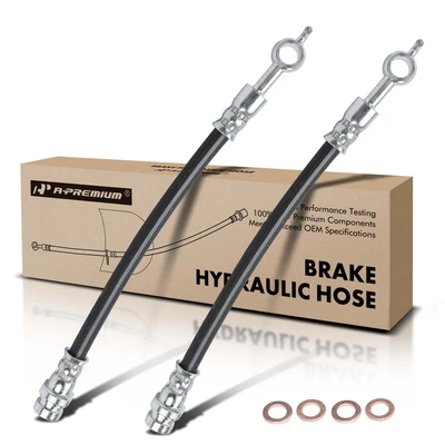 2 Pcs Front Outer Brake Hydraulic Hose