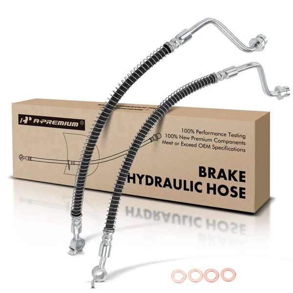2 Pcs Rear Brake Hydraulic Hose for Hyundai Santa Fe 2007-2012 Kia Sorento