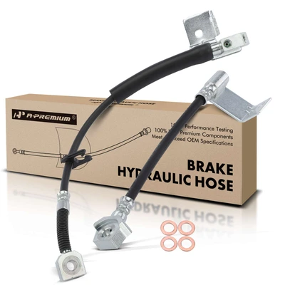 2 Pcs Rear Outer Brake Hydraulic Hose