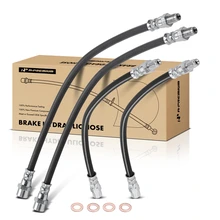 4 Pcs Front & Rear Brake Hydraulic Hoses for 1986-1991 Mercedes-Benz 420SEL