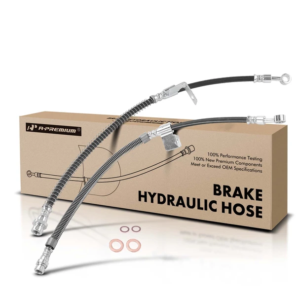 2 Pcs Front Brake Hydraulic Hose for 1996-2000 Hyundai Elantra