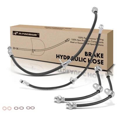 4 Pcs Front & Rear Brake Hydraulic Hose