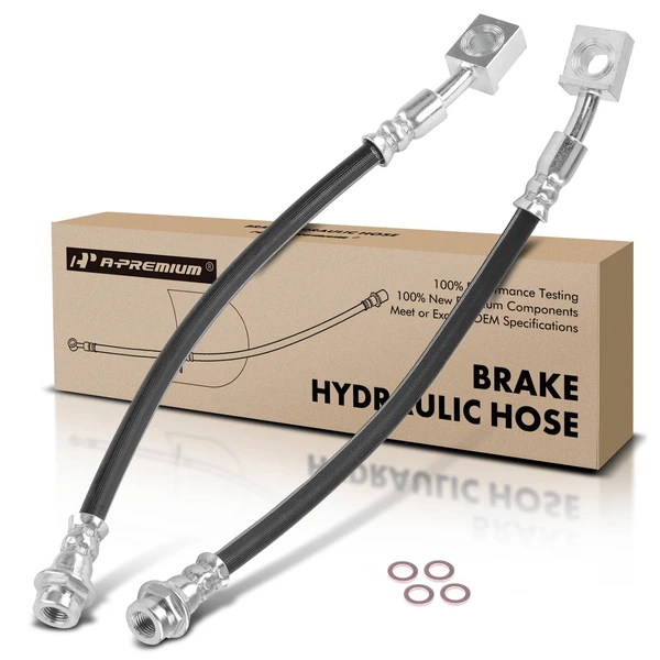 2 Pcs Rear Outer Brake Hydraulic Hose for Chevy Suburban Tahoe GMC Yukon