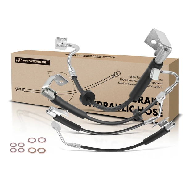 4 Pcs Front & Rear Brake Hydraulic Hose for Ford Crown Victoria Town Car 2006-2011