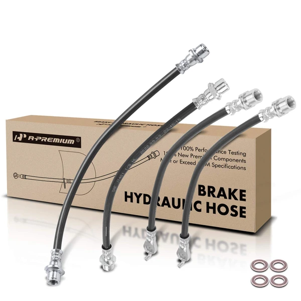 4 Pcs Rear Inner & Outer Brake Hydraulic Hose for Toyota Land Cruiser Lexus 2013-2018