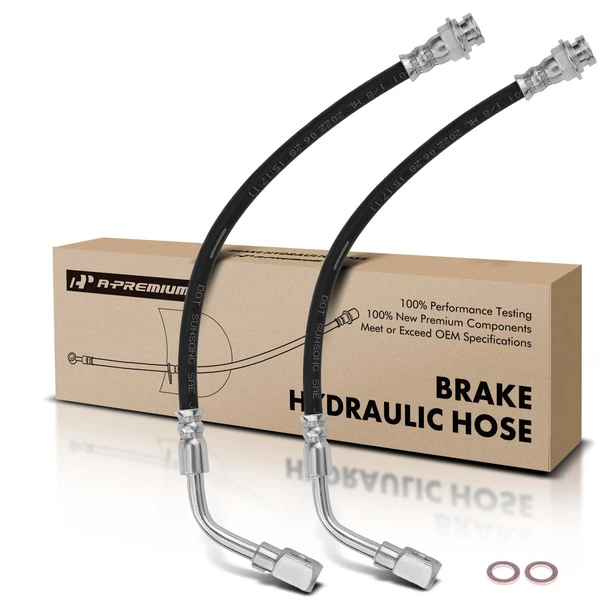 2 Pcs Rear Brake Hydraulic Hose for Saturn SC SL 1991-1998 SW 1993-1998 1.9L