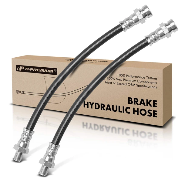 2 Pcs Brake Hydraulic Hose for Dodge Colt Mitsubishi Eagle Plymouth 9.52 inches