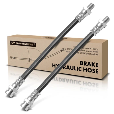 2 Pcs Front Outer Brake Hydraulic Hose