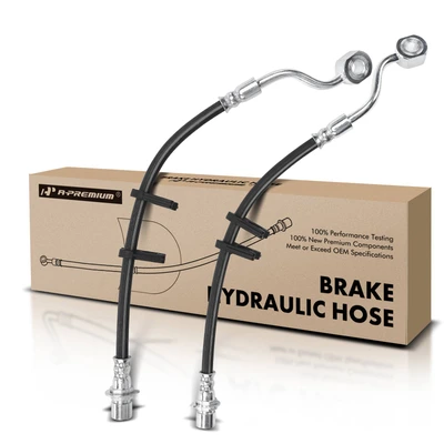 2 Pcs Front Outer Brake Hydraulic Hose