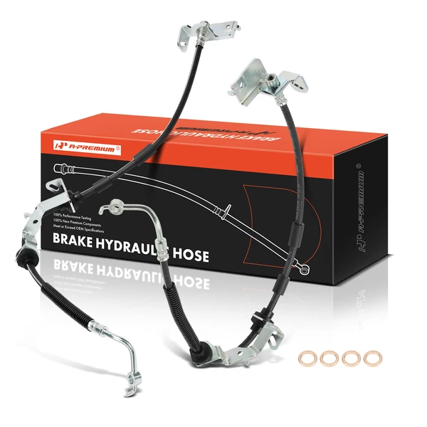 2 Pcs Front Brake Hydraulic Hose for Ford Explorer Police Interceptor Utility