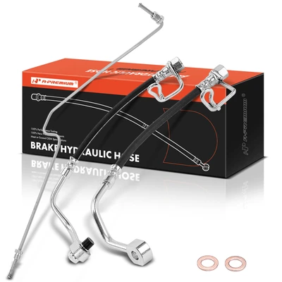 2 Pcs Rear Brake Hydraulic Hose