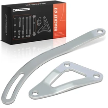 2 Pcs Steel Chrome Bottom Alternator Bracket Kit