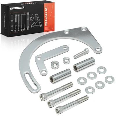 12 Pcs Steel Chrome Alternator Bracket Kit Short Water Pump