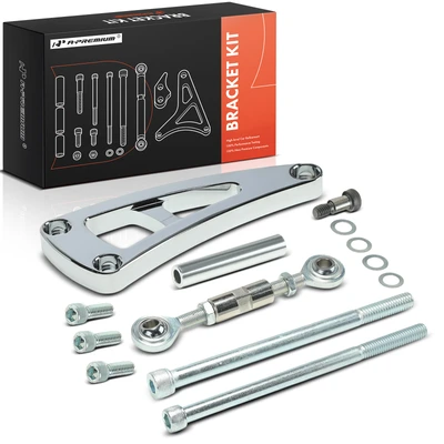 13 Pcs Aluminum Polished Alternator Bracket Kit