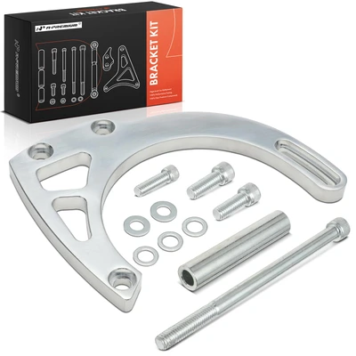 7 Pcs Aluminum Polished Alternator Bracket Kit LWP