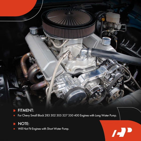 7 Pcs Aluminum Polished Alternator Bracket Kit LWP for Chevy 283 302 305 Small Block