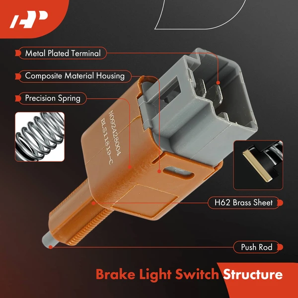 Orange Brake Light Lamp Pedal Switch for Infiniti Q50 QX50 Q60 QX55 Nissan LEAF