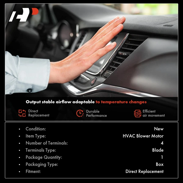 Front HVAC Blower Motor for Mercedes-Benz Sprinter 1500 Sprinter 4500 2019-2023