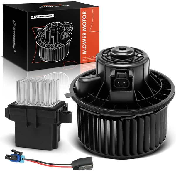 2 Pcs Front HVAC Blower Motor & Resistor Kit for 2007-2014 Cadillac Escalade