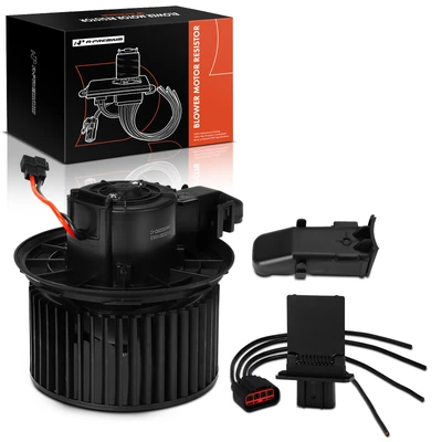 2 Pcs Front HVAC Blower Motor & Resistor Kit