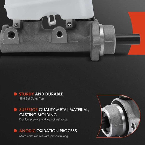 Brake Master Cylinder with Reservoir for Jeep Wrangler 1995 L6 4.0L 1 In.