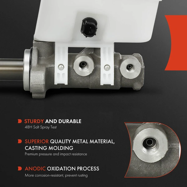 Brake Master Cylinder with Reservoir & Sensor for Jeep Wrangler JK 09-17 Liberty