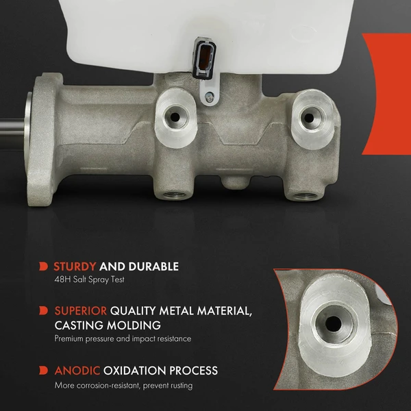 Brake Master Cylinder with Reservoir & Sensor for Nissan Pathfinder 08-12 V8 5.6L