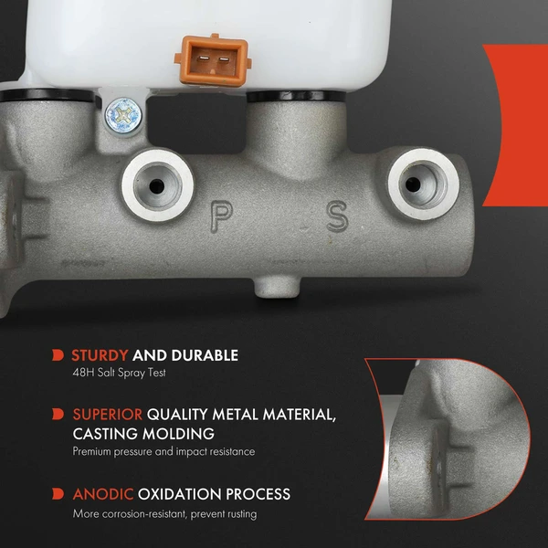 Brake Master Cylinder with Reservoir & Sensor for Hyundai Sonata 06-10 Azera 06-11