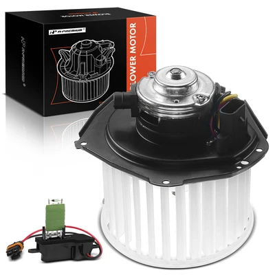 2 Pcs Front HVAC Blower Motor & Resistor Kit