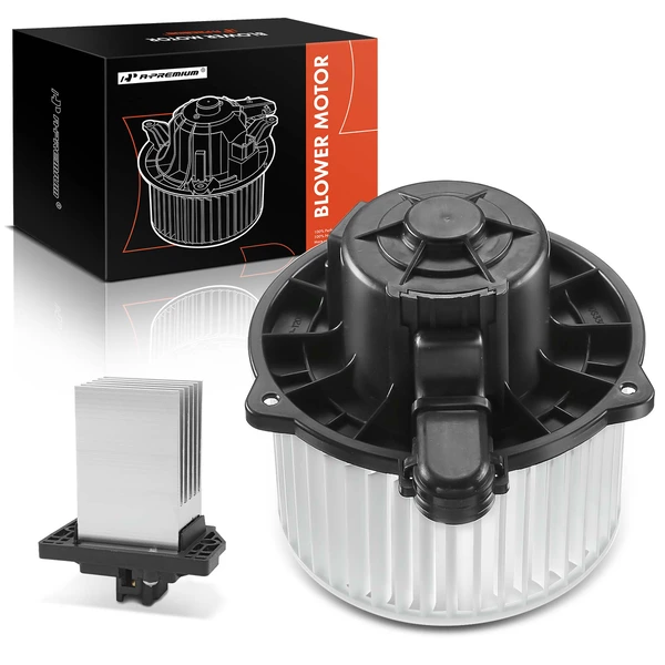 2 Pcs Front HVAC Blower Motor & Resistor Kit for Hyundai Sonata 07-09 Azera Kia Optima