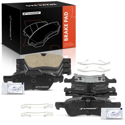 8 Pcs Front & Rear Ceramic Brake Pads