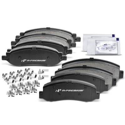 8 Pcs Front & Rear Ceramic Brake Pads for 2005-2007 Ford F-350 Super Duty