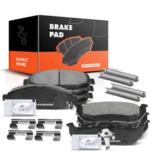 8 Pcs Front & Rear Ceramic Brake Pads with Sensor