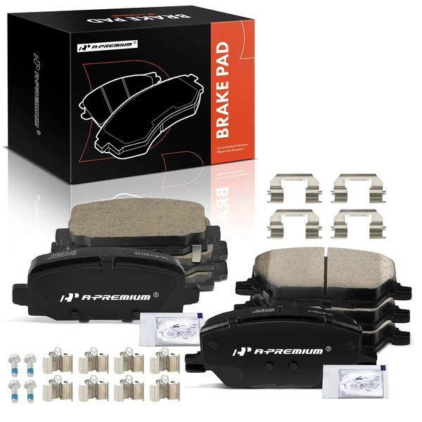 8 Pcs Front & Rear Ceramic Brake Pads for 2017-2022 Jeep Compass