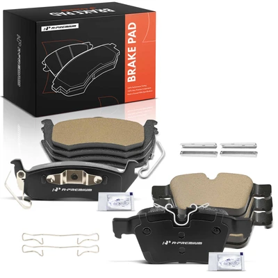 4 Pcs Rear Ceramic Brake Pads with Hardware