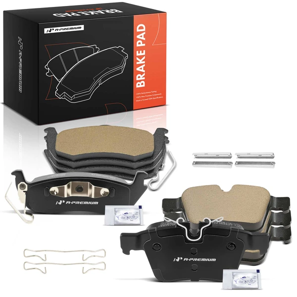 4 Pcs Rear Ceramic Brake Pads with Hardware for Volvo XC60 2018-2022 XC90 2016-2022