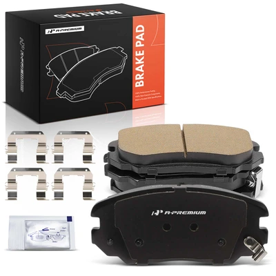 4 Pcs Front Ceramic Brake Pads with Hardware