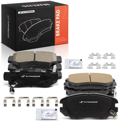 8 Pcs Front & Rear Brake Pads