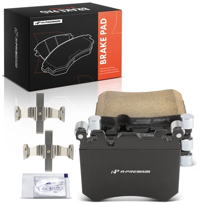 4 Pcs Front Ceramic Brake Pads with Hardware