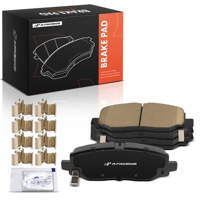 4 Pcs Rear Ceramic Brake Pads with Hardware