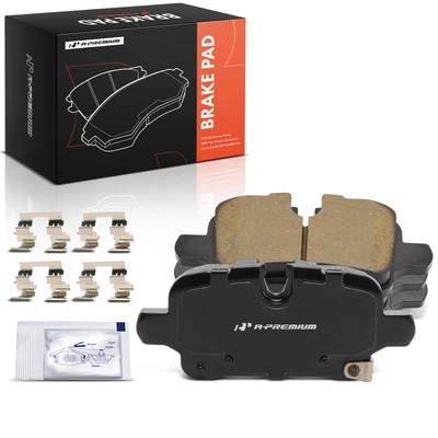4 Pcs Rear Ceramic Brake Pads with Hardware