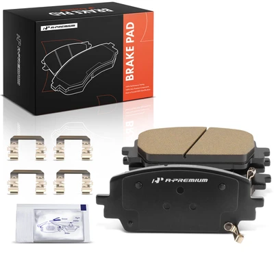 4 Pcs Front Ceramic Brake Pads with Hardware