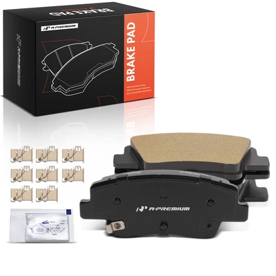 4 Pcs Rear Ceramic Brake Pads with Hardware