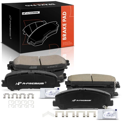 8 Pcs Front & Rear Ceramic Brake Pads